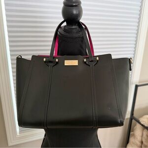 Kate Spade Arbour Hill Kyra Sweetheart Black bag with hot pink inside